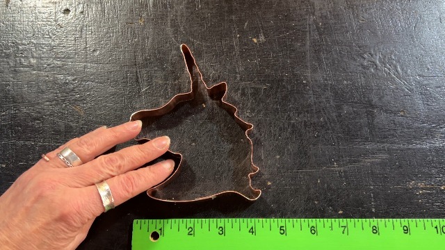 The Fussy Pup Large Unicorn Head Copper Cookie Cutter - Handmade, Heavyweight, 5.75" X 4.5" - View #4