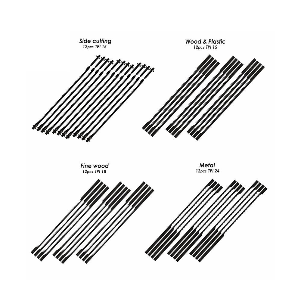 XLJP 48 unids/pack 105 mm 4 pulgadas hoja de Sierra de calar Pin extremo for Dremel Moto-Saw MS20 MS20-01 MS51-01 MS52-01 MS53-01 15/18/24 TPI
