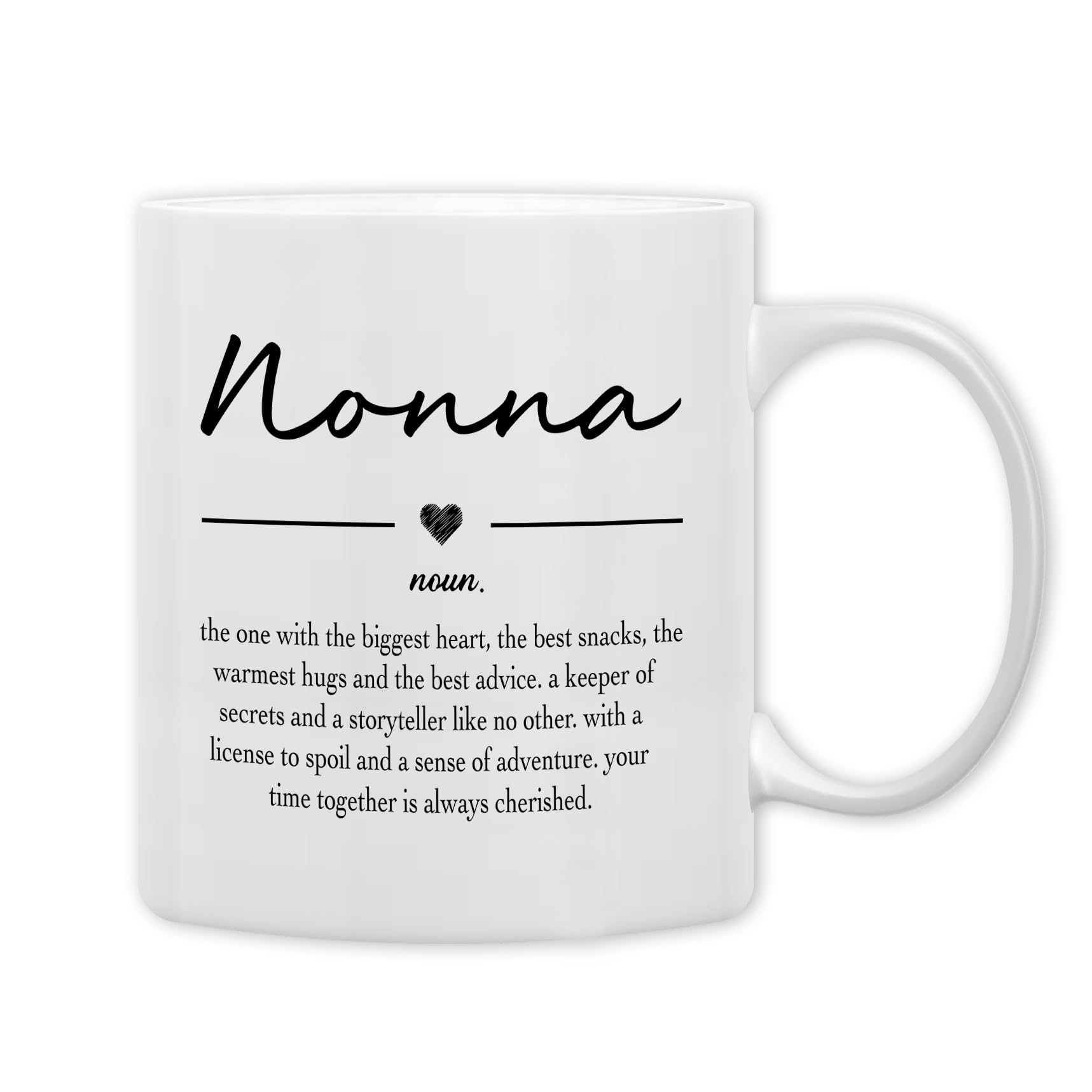 QASHWEY Nonna Gifts Coffee Mug, Gifts for Nonnas Grandma from Grandkids Grandchildren, Grandma Coffee Mug, Mothers Day Mugs Tea Cup Gift for GrandmaNonna, Nonna Definition CoffeeCup Ceramic 11oz