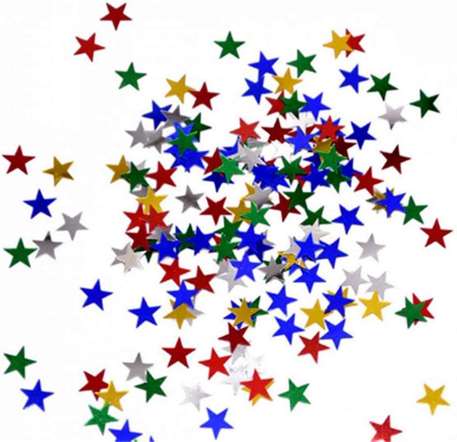 CHSYOO60g 6mm Stars Sequins, Confetti and Metal Foil Stars, for Wedding, Festival and Party Decoration, Create Colorful Scenes