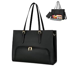 KKXIU Lunch Tote Bag for Women 15 6 Inch Laptop Briefcase Professional Work Purse with Insulated Lunch Compartment