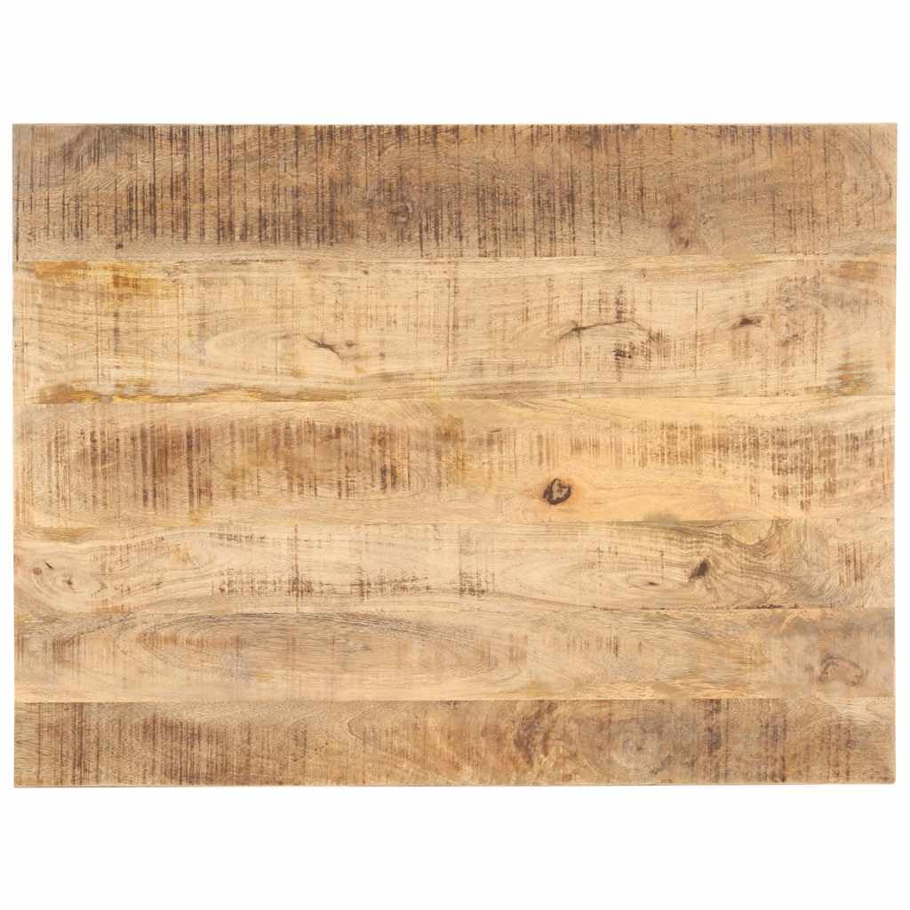 Dessus de Table Massif Bois Mango 25-27 mm 80x70 cm Finition brute
