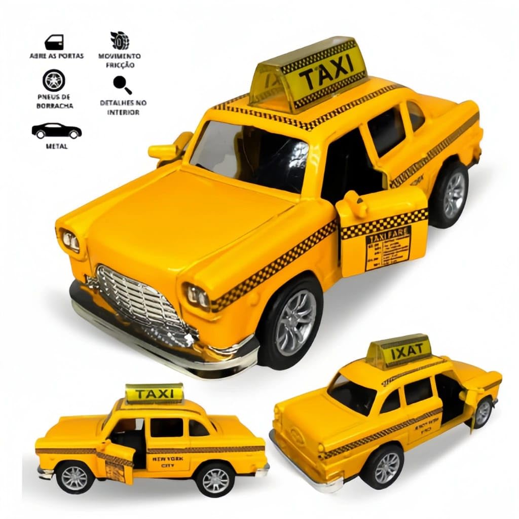 Power Toys TECH - Miniatura Taxi Antigo Cidade de Nova York