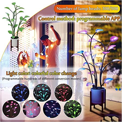 Kodeq Magical Glowing Potted Plant Houseplant, Magical Led Plant Light, Light Up Artificial Plants Bonsai, Magical Houseplant With Colorful Led Light, Artificial Plants For Home Indoor Decoration (A) #TOP1