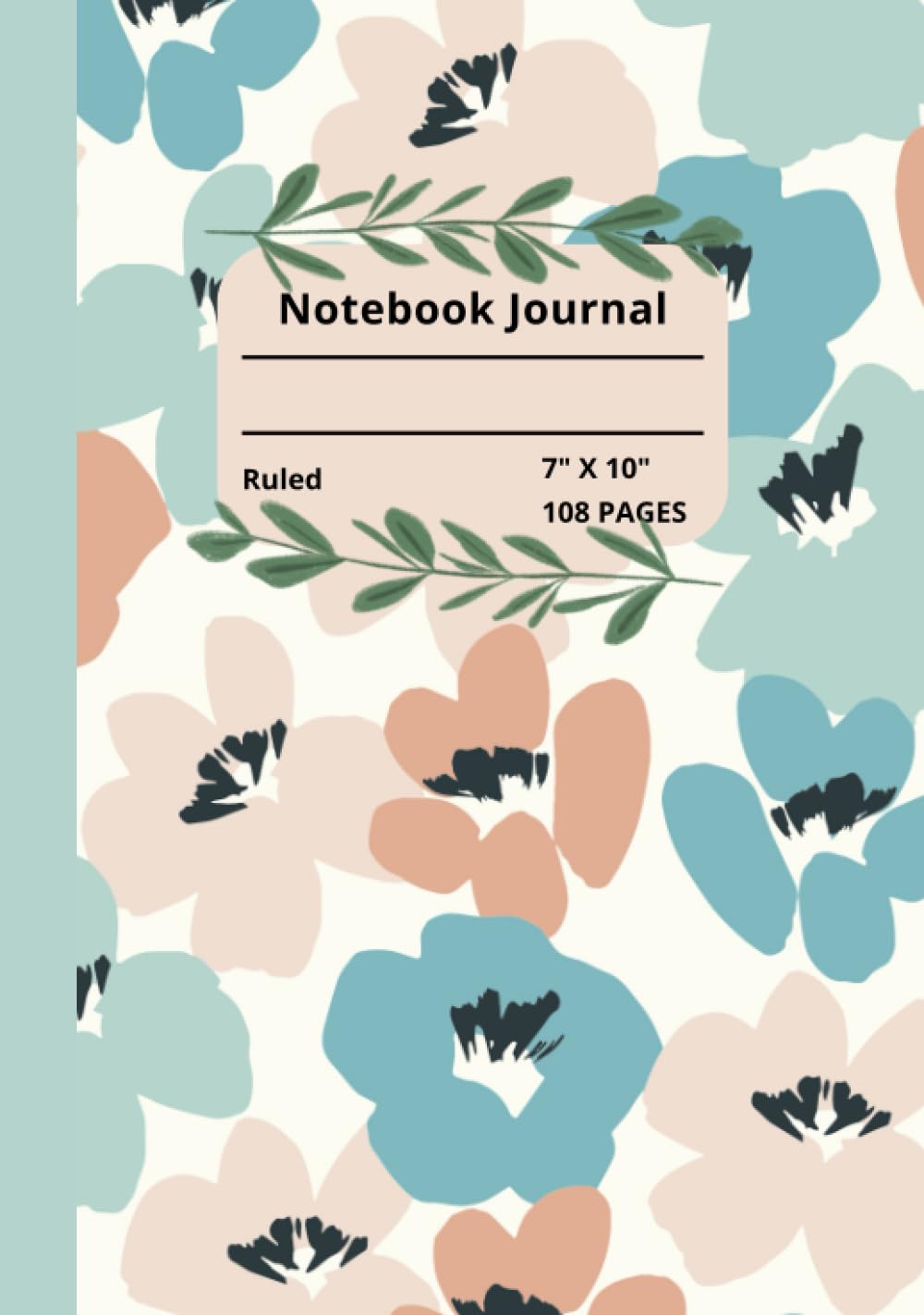 Notebook Journal: Floral: Ruled