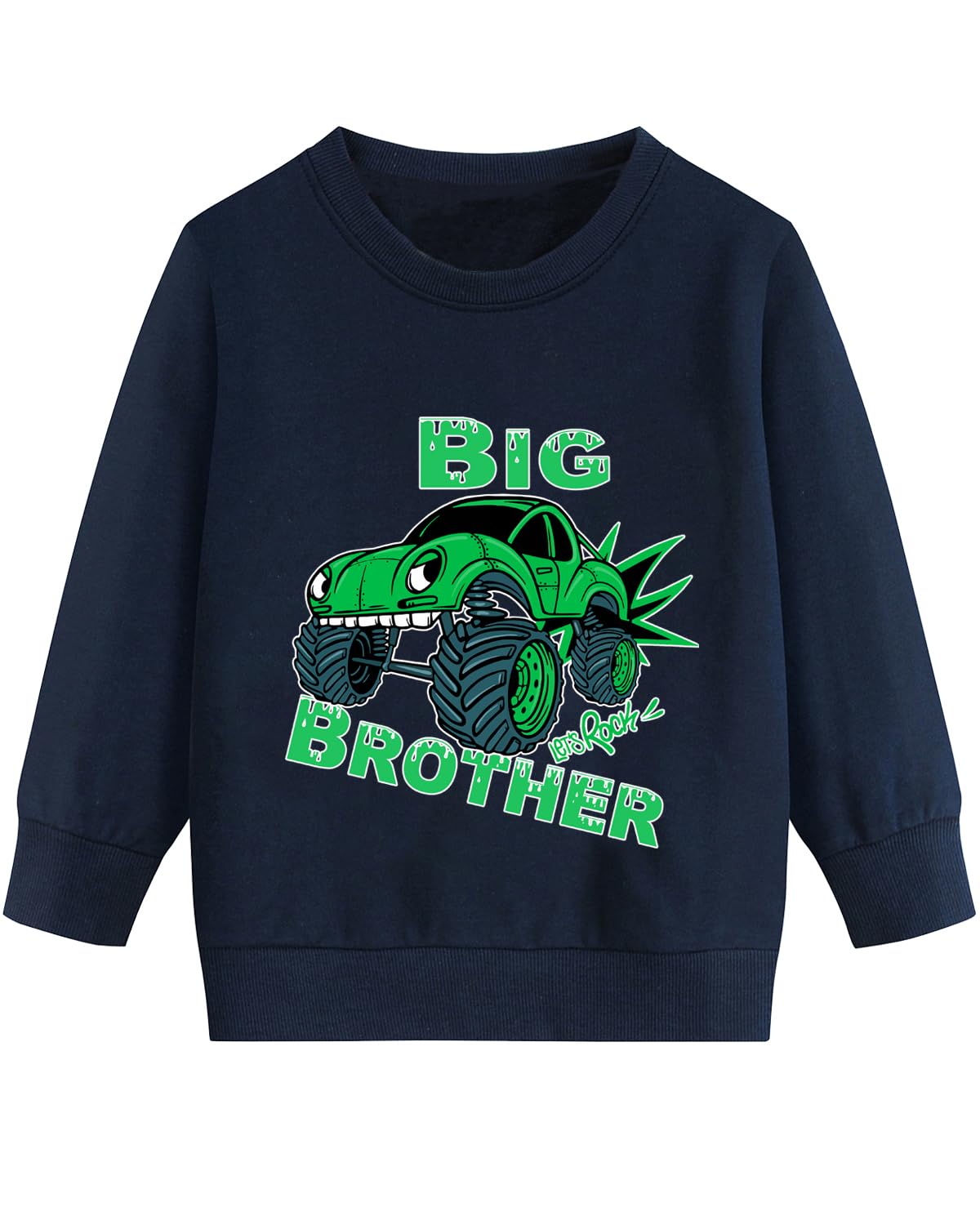 DHASIUEBoy Big Brother Jumper Monster Truck Train Sweatshirt Baby Boys Big Top Shirt Outfits 1-7 Years