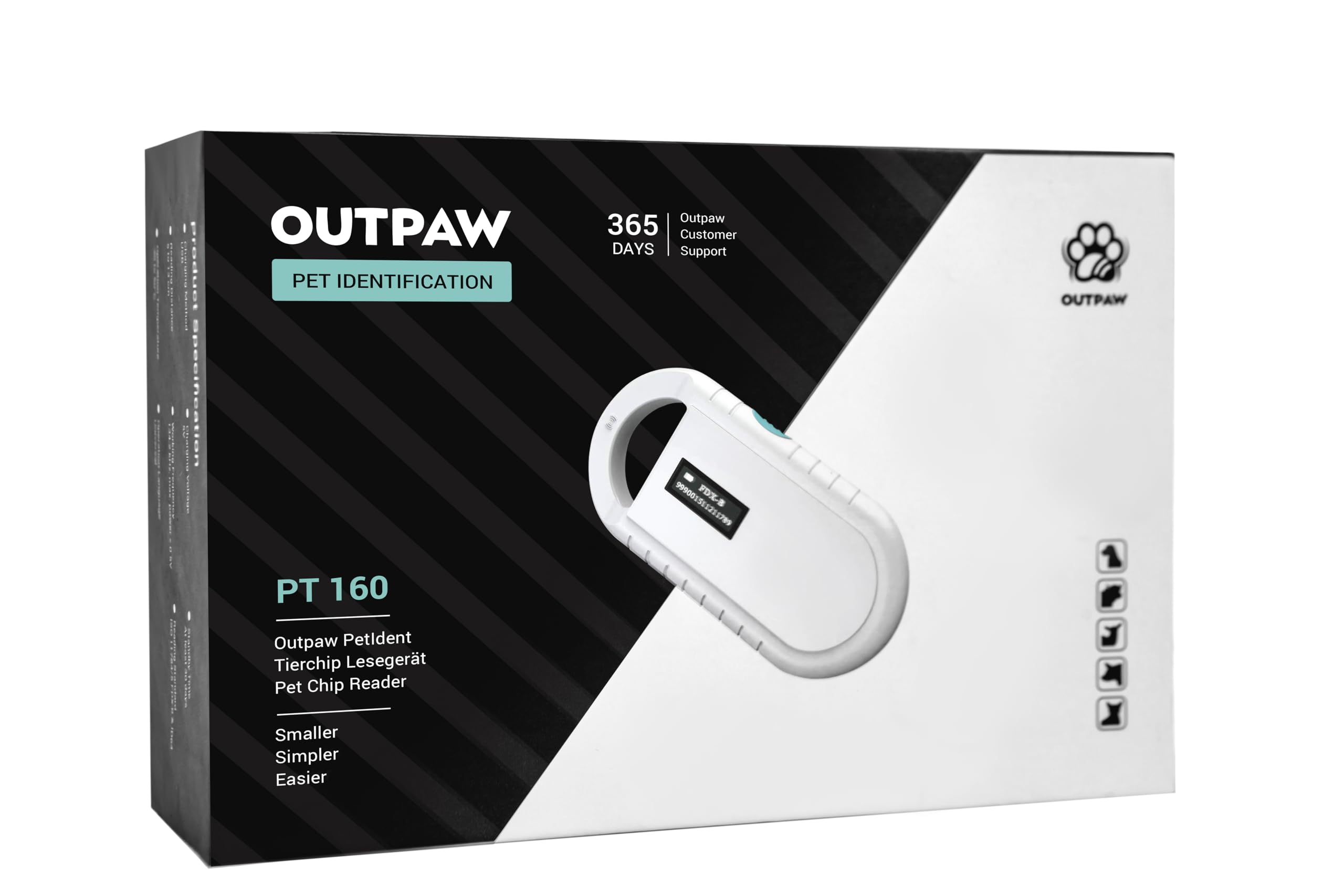 Lecteur de puce animale lecteur de chiple pour animaux, puce RFID micropuce animale transpondeur ISO pour identifier les animaux