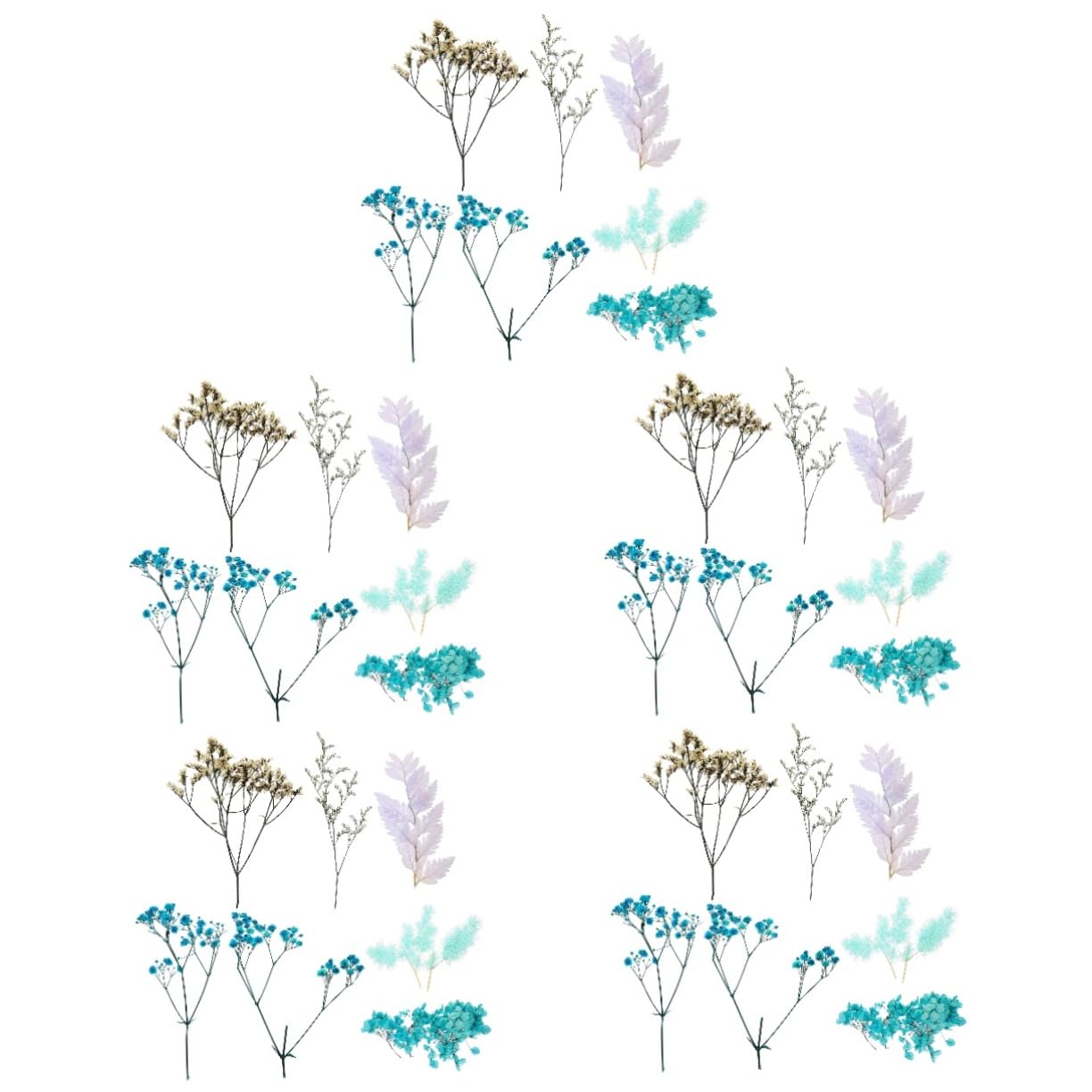 Abaodam 5ensembles Fleurs Séchées Naturelles pour Kit De Matériaux Artisanaux Aromatiques pour Bougies Et Décorations Maison Parfait pour Saint-Valentin Et Bricolage