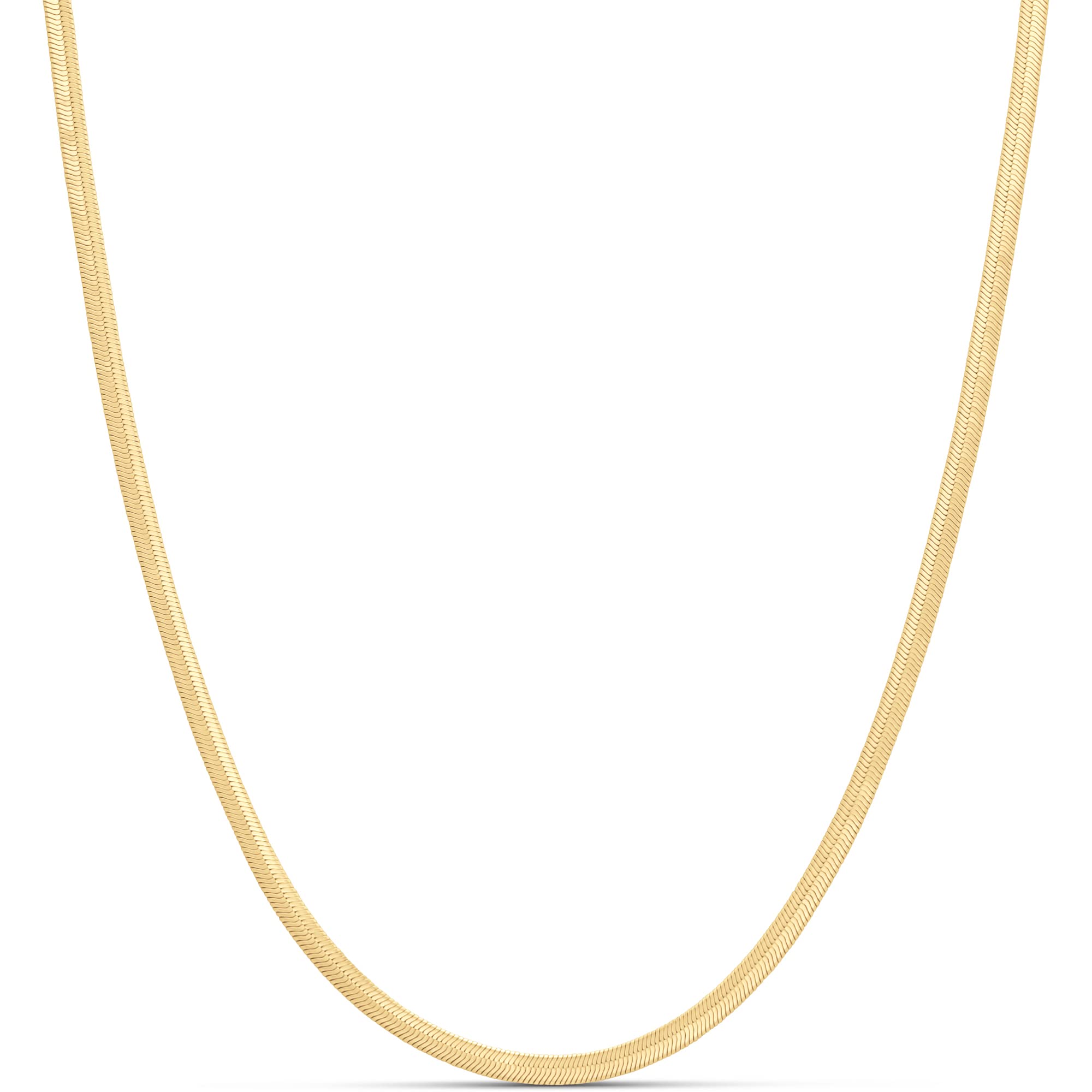 Amazon Essentials14K Gold or Sterling Silver Plated Herringbone Chain