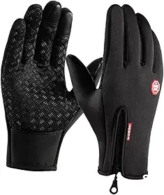 Par de Luvas Térmicas Touch Screen Semi-Impermeáveis e Resistentes ao Frio | Unissex para Motoqueiro, Motoboy, Ciclista, Bike, Delivery e Uso Diário