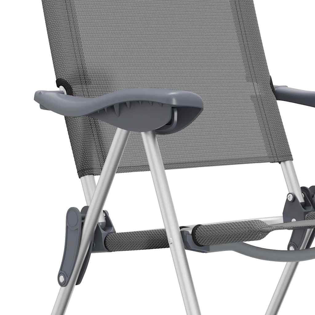 Set di 2 sedie da campeggio pieghevoli, in alluminio, per esterni, giardino, spiaggia, campeggio, con schienale regolabile e poggiatesta imbottito, per viaggi, pesca, picnic e trekking