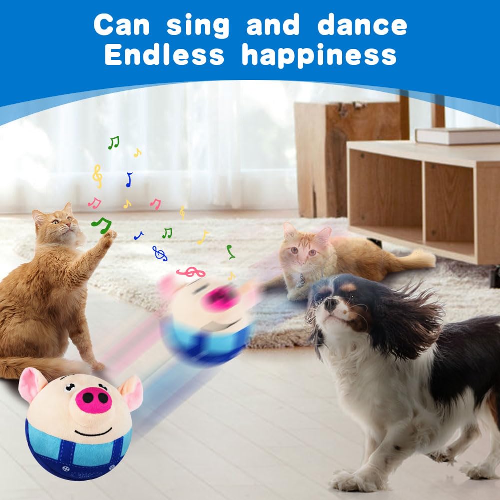 Adiwo Active Moving Pet Plush Toy, Talking Moving, Rechargeable Dog Cat Interactive Toys - Image 4