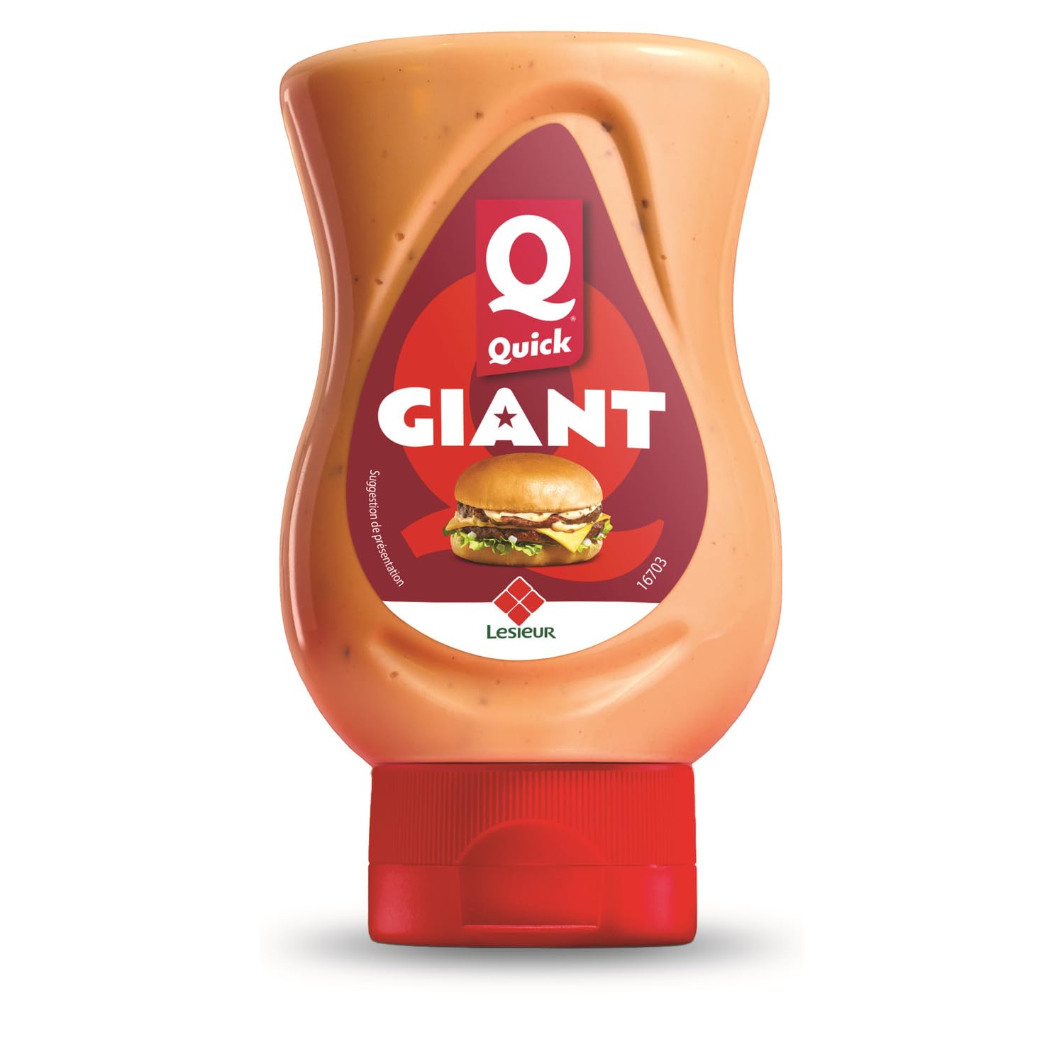 LESIEUR Sauce Giant Quick pour Burgers et Snacks, Recette Iconique du Restaurant, Flacon Souple 220 g - Lot de 4