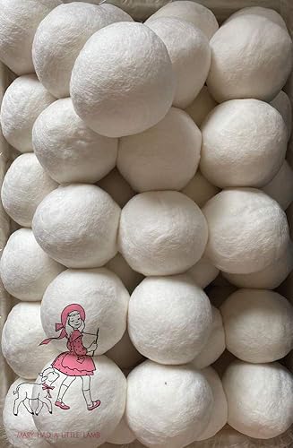 Miniatura 5 de Pack de 6 bolas de lana de tamaño gigante para perros y gatos recogedor de pelusas ecológicas orgánicas para secadora de ropa antiestática