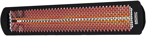 Bromic calentador eléctrico inteligente radiante infrarrojo de tungsteno para patios Negro