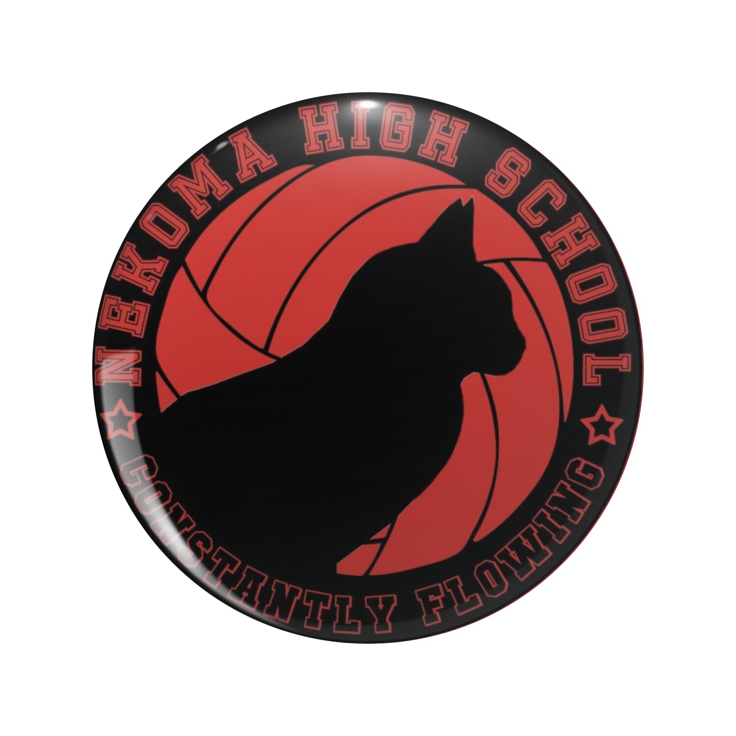Haikyuu!! Nekoma Vbc Logo Lapel Pin Cute Brooch Pins Badges