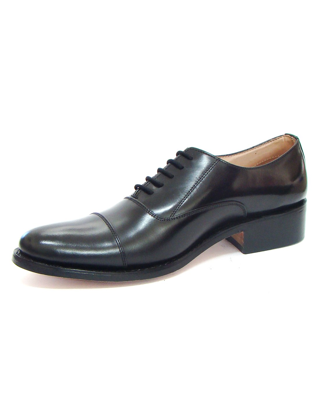 Handmade Goodyear Welted Black Oxford/Brogue Dress Leather Shoes with Argentina Leather Sole, Leather Insole, Fully Leather Lining and PU Foot pad for Optimum Comfort for Men. Article H107-image-19