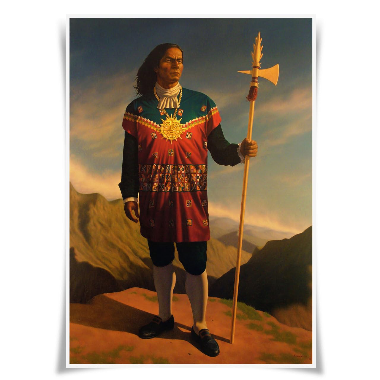 Lrajan&Daucus World-Famous Ancient Rulers Portrait Poster Collection - A3 Premium Prints for History Buffs, Classroom & Home Decor (Tupac Amaru)