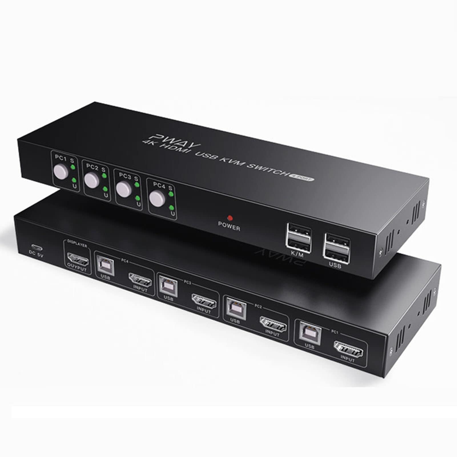 2 Urządzenie Do Współdzielenia Ekranu Komputera — Przełącznik KVM 2 Porty HDMI Sygnał Wideo O Wysokiej Rozdzielczości 4K Dwa Hosty Udostępniają Monitor Klawiatura Mysz Klawisz Skrótu USB2.0