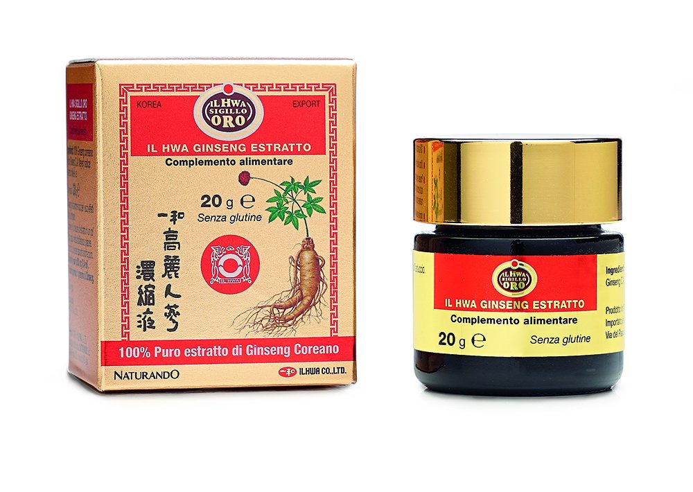 Naturando Ginseng Bianco Sigillo Oro Estratto Molle Tonico adattogeno ad azione Antiaffaticamento- confezione da 20 gr