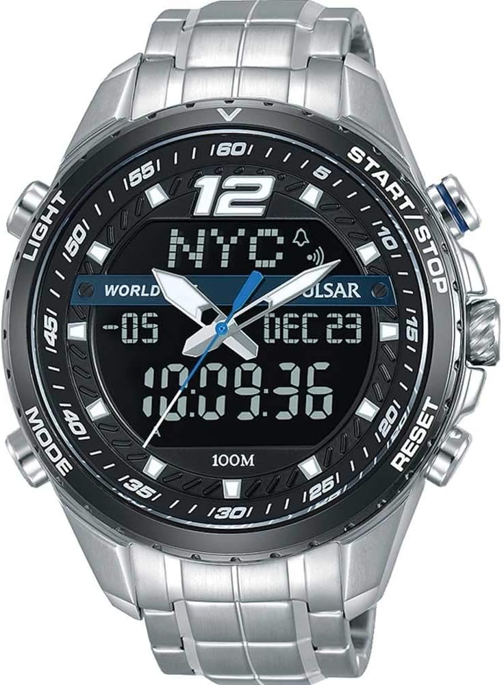 Pulsar Rally Herenhorloge, chronograaf, roestvrij staal, met titanium  carbide en metalen band, zwart, Rally : Amazon.nl: Kleding, schoenen \u0026  sieraden