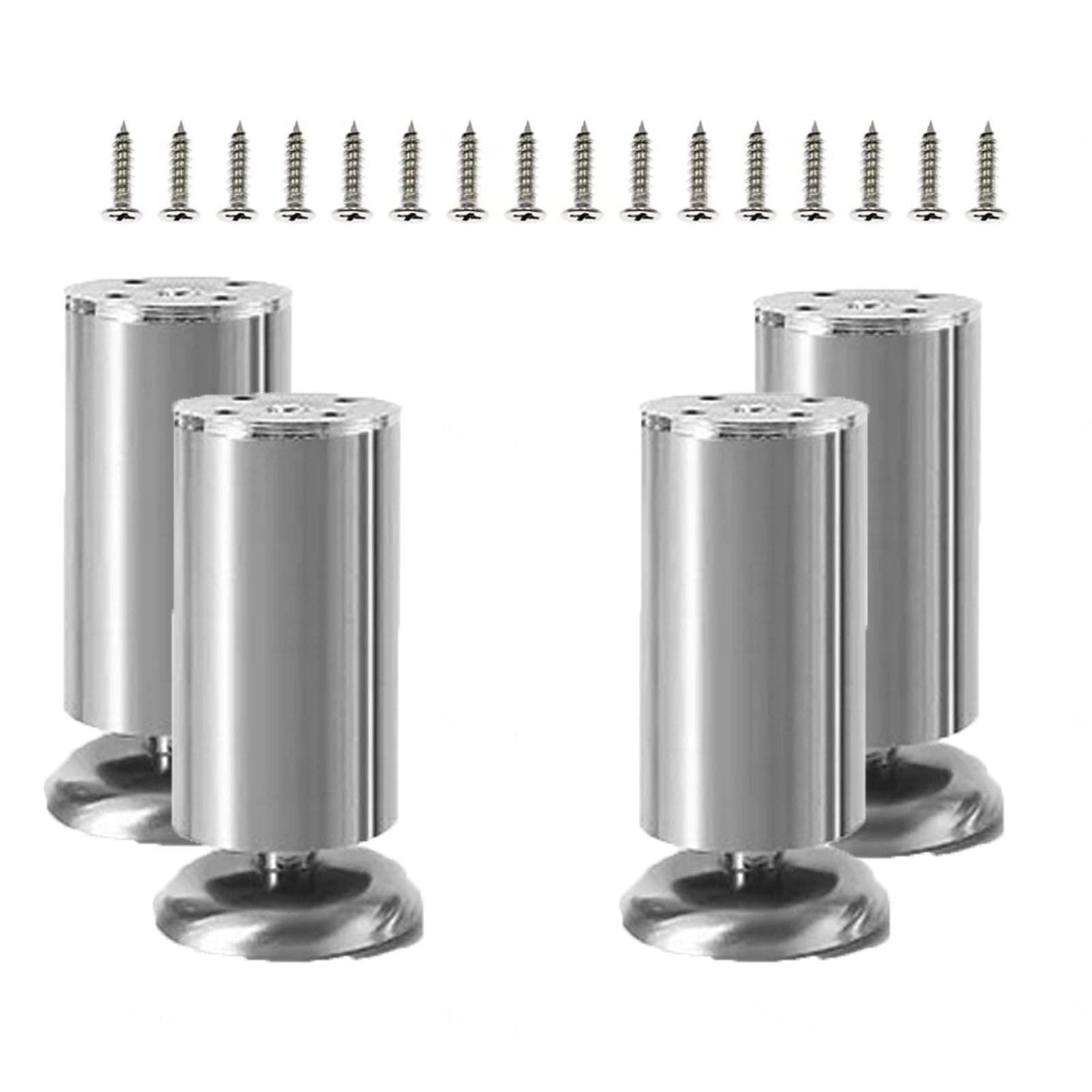 Juego De 4 Patas Para Muebles De Cocina De Acero Inoxidable, Ajustables