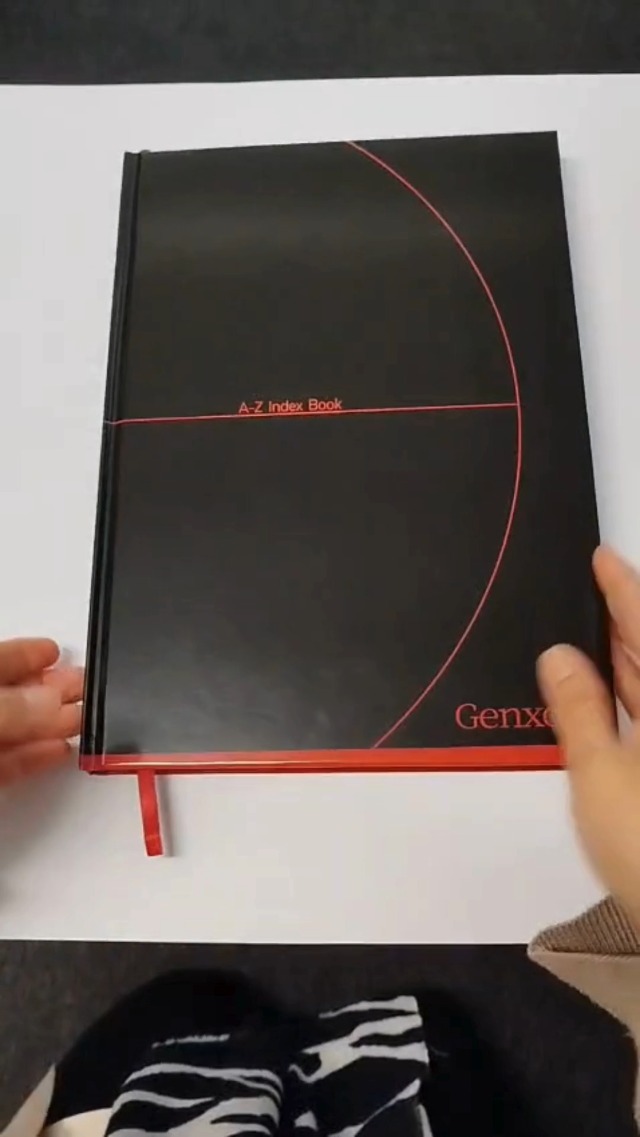ALLPOSE BOOK（19冊セット） genXon A4 Hard Cover A-Z Index Notebook Ruled Book 192 Pages Phone