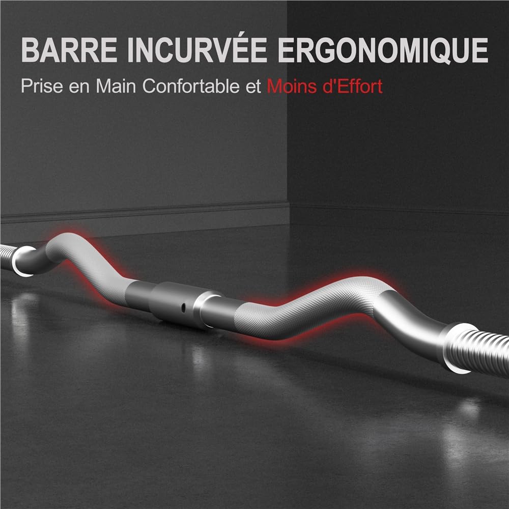 Yaheetech Ensemble d’haltère Kit Barre de Musculation Exercices de Fitness Entraînement à la Maison/Gym