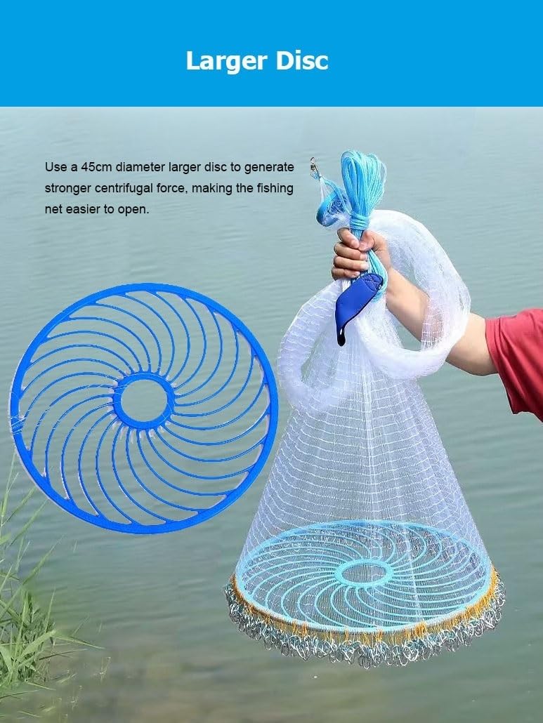 Red De Pesca Red De Fundición A Mano Red De Nylon Retráctil Monofilamento Plegable Portátil Red De Peces Peces Y Camarones Jaula Bolsa De Pesca Jaula De Pesca