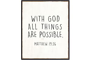 With God All Things are Possible Bible Verse Plaques