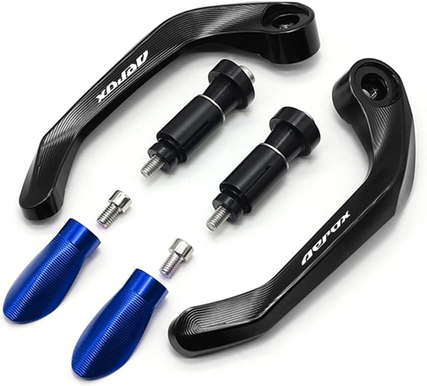 for Yamaha AEROX Force SMAX 155 Fall Protection Device Accessories Universal Motorcycle Scooter 22mm Handlebar End Handguard Bow (Color : Blue, Size : AEROX)