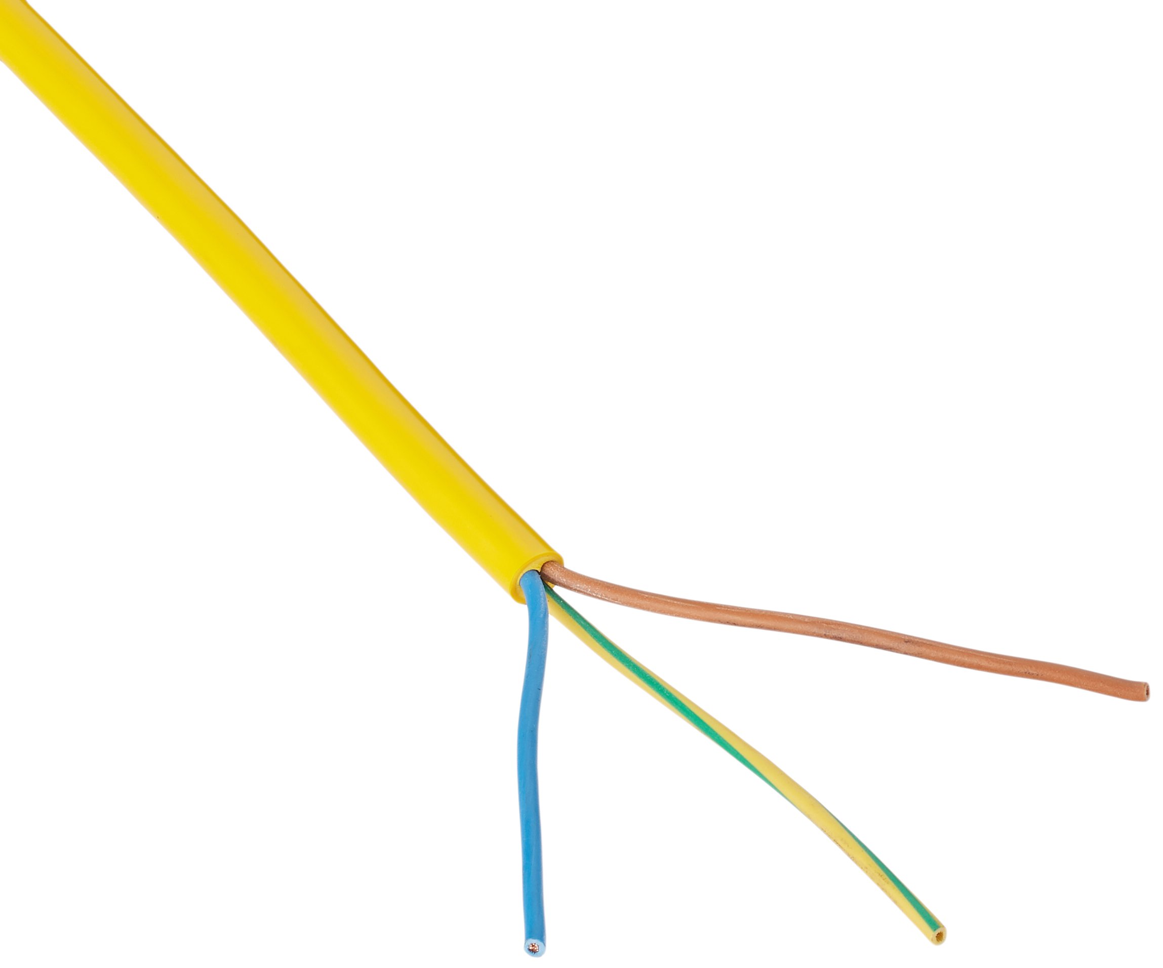 PC Electric 13391 - Cable de plástico PVC (1,5 x 25 m), color amarillo