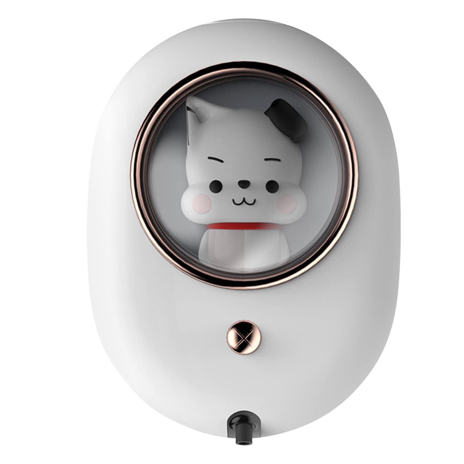 Fafeicy Dispenser di Sapone a Parete, Design a Capsula Spaziale, Dispenser Automatico di Schiuma, Ricaricabile, Impermeabile, per e Bagno