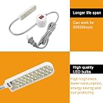 Akozon 30LEDs Sewing Machine Light Working Gooseneck Lamp with Magnetic Base (110V) long stem magnet for sewing machine sewing machine light sewing light led led sewing light bollux sewing machine lig