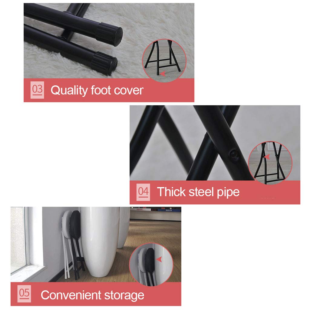 Seggiolone compatto imbottito – Sgabello rotondo da bar per la colazione per cucina regolabile in altezza design elegante in nero marrone bianco – perfetto per piccoli spazi