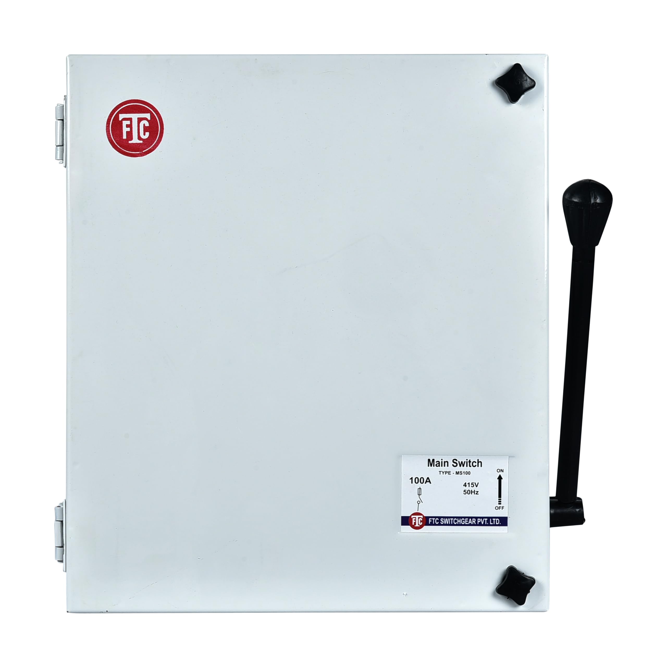 FTC 100Amp TPN 415V Side Handle Main Switch, MS-100