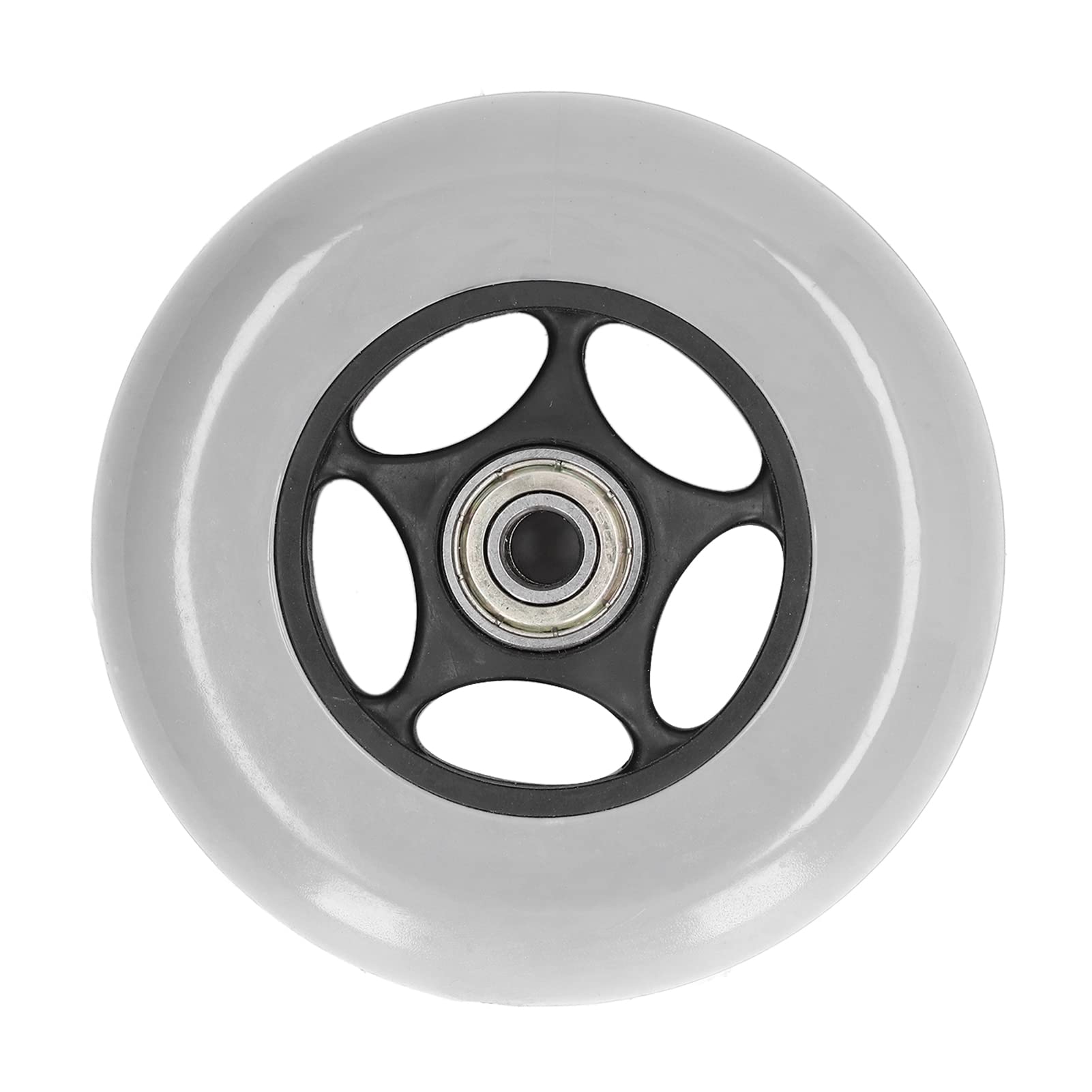 Rueda de andador, rueda de silla de ruedas de goma de 4 pulgadas, pieza de repuesto de rueda de andador de bajo ruido para andador gris, accesorios de rueda de repuesto universales para silla de rueda