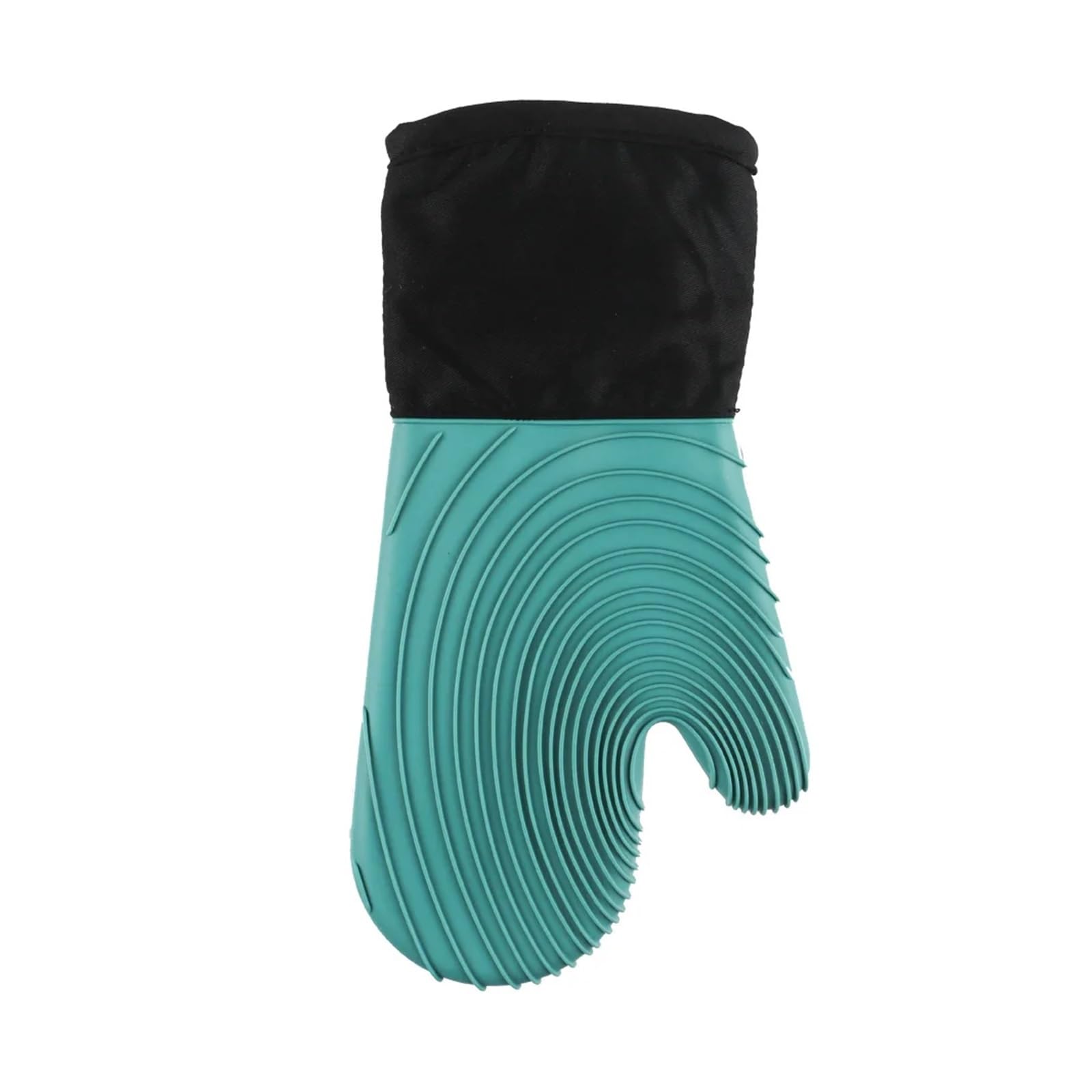 Oven Gloves Silicone Insulated Gloves Microwave Anti-scald Kitchen High Temperature Resistant Thickened Baking(Green)