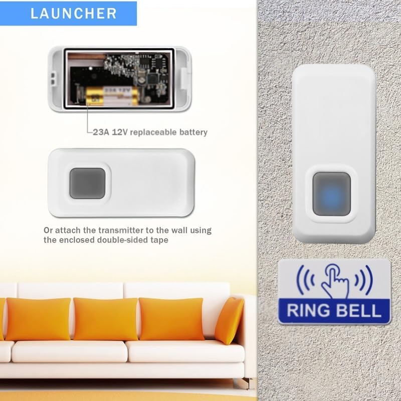 DJGACSI 長距離防水AC 1対1 DCドアベル