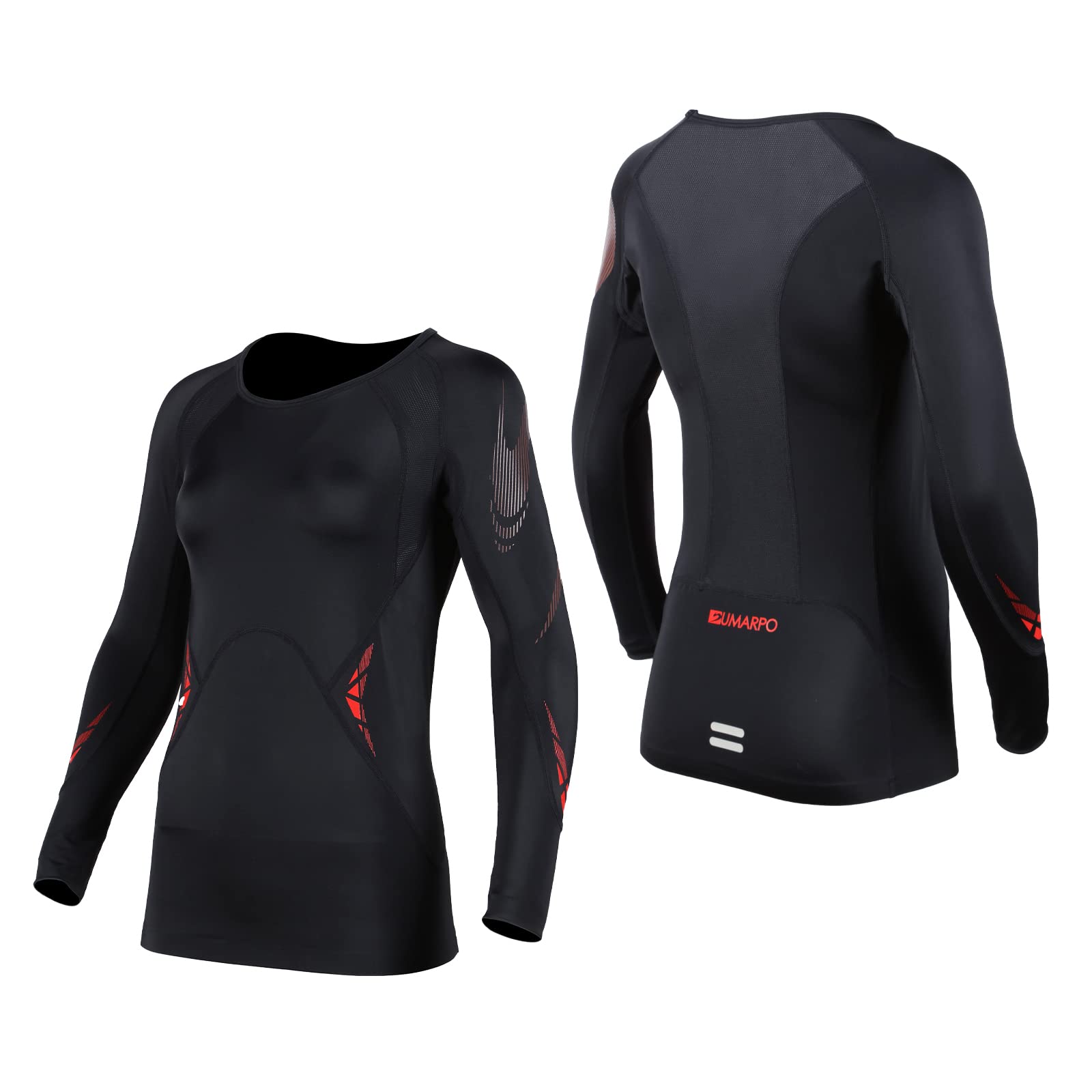 SUMARPOWomen's Compression Shirts Long Sleeve Dry Tops Gym Yoga Exercise Workout Sun Protection Running Athletic Baselayer