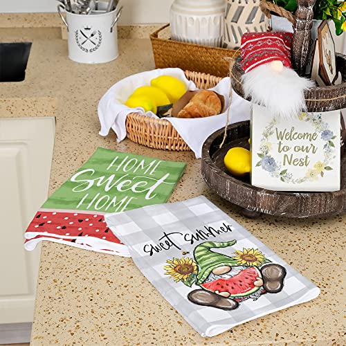 GEEORY Gnome and Watermelon Decorative Kitchen Towels #TOP25