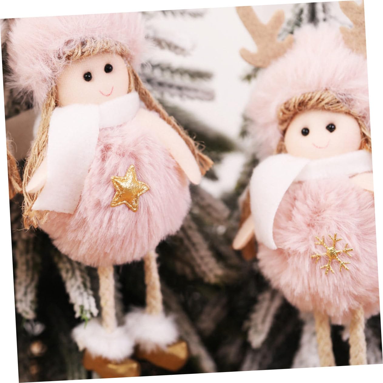 Alipis 16 Piezas Colgante de Ángel de Felpa Adornos Colgantes de muñecas navideñas decoración del árbol de Navidad Colgantes navideños Christmas Tree Decorations Adornos navideños Espuma