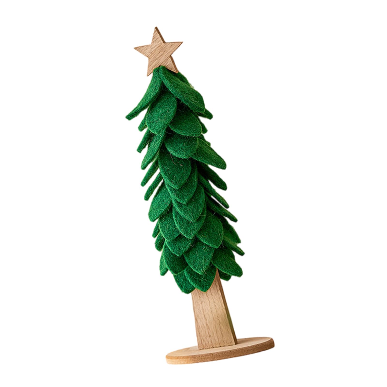 Large Green Felt Christmas Tree for Craft Enthusiasts Easy Assembly Desktop Centerpieces Holiday Tabletop Decoration Festival Table Ornament