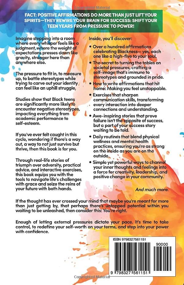 Positive Affirmations Workbook For Black Teen Boys: Build Confidence, Strength, and Key Habits for Success in School, Leadership, and Well-Being in 10 minutes a day (Affirm, Believe, Achieve) - Image 2