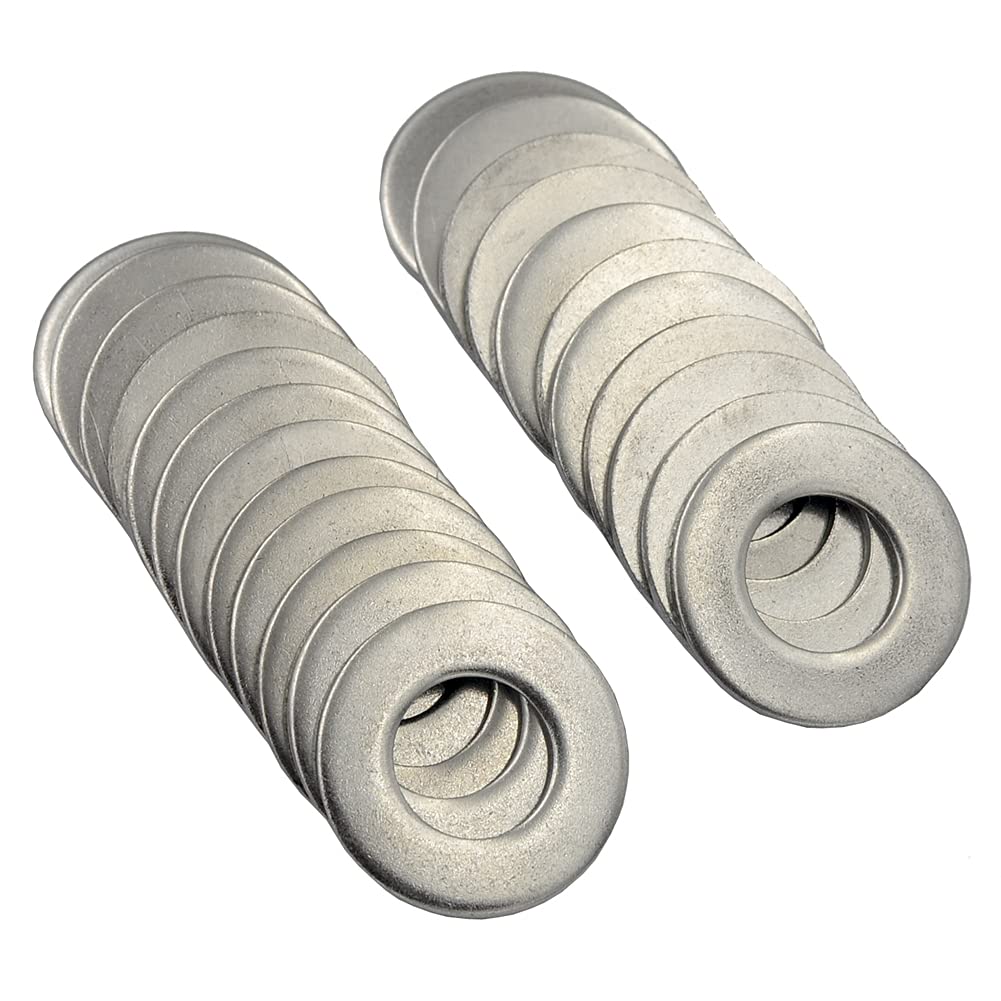 DGOL 30 pcs 5/8 inch 304 Stainless Steel SAE Flat Washer, 5/8 inch x 1-5/16 inch Washers Assortment Kit