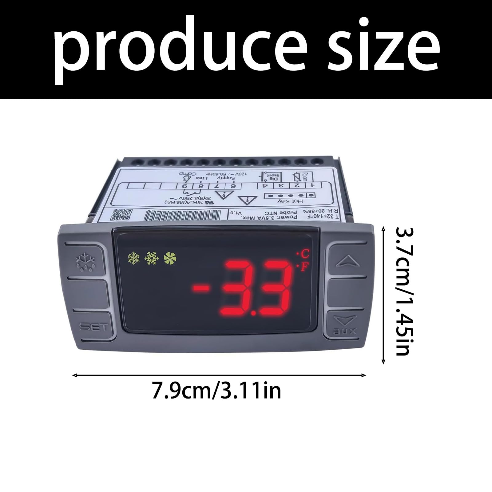 Dixell Contrôleur de température numérique pour réfrigérateur congélateur appareils de chauffage avec sonde 120 V 50 60 Hz