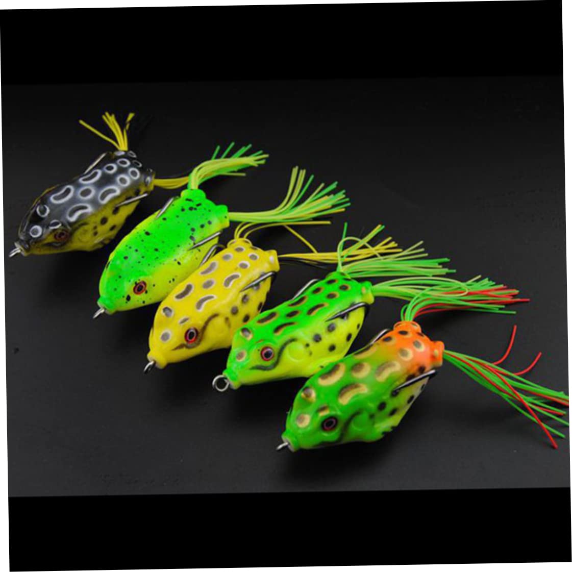 Topwater Grenouille Leurre Souple 5 Pièces - Appâts Pêche Carnassier Brochet