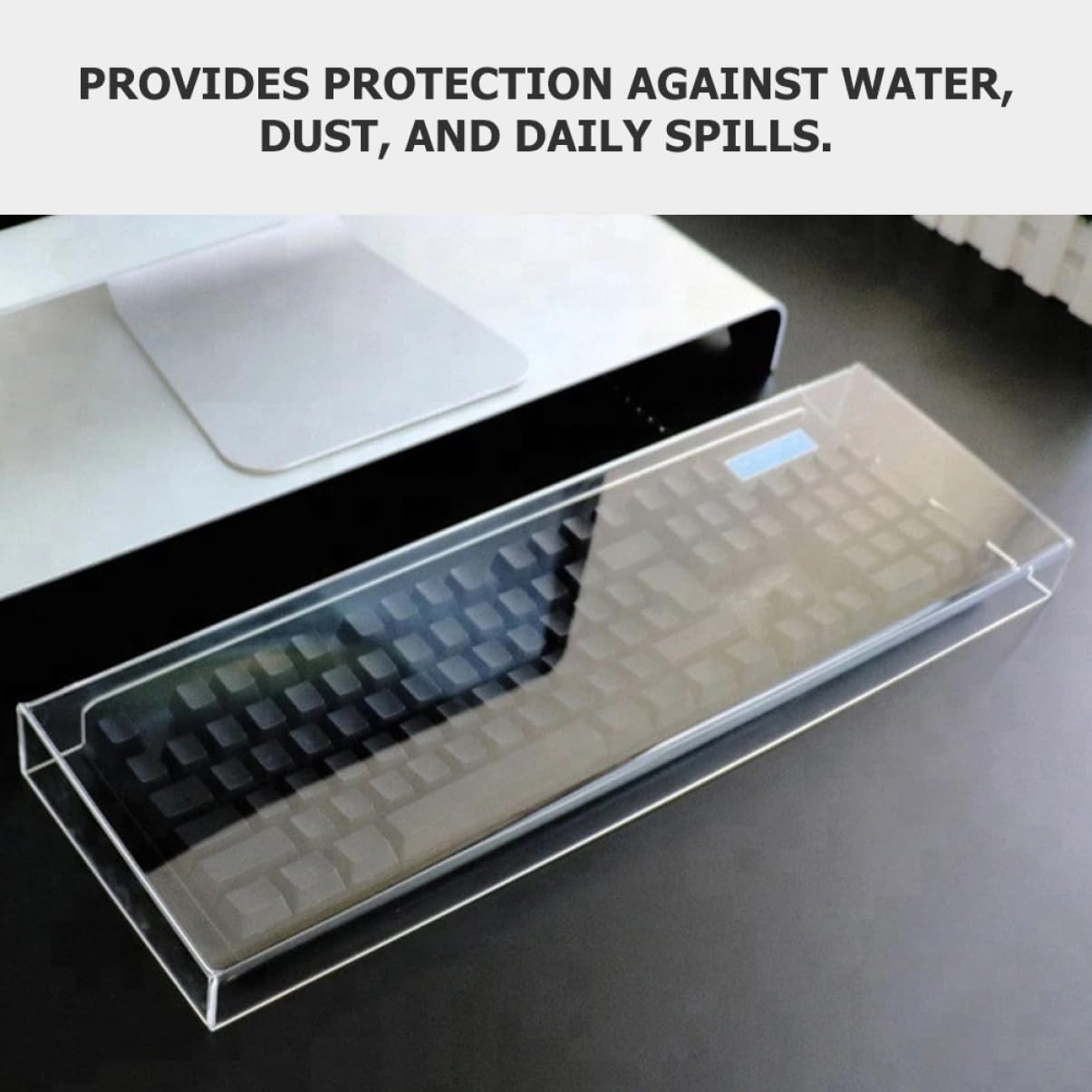 Tastatur Staubschutz aus Acryl Durchsichtige Tastaturschutzhülle Abdeckung für Haushalt Schützt die Desktop Tastatur