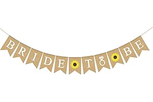 Bride to Be Banner Jute Burlap Sunflower Bridal Shower Decorations