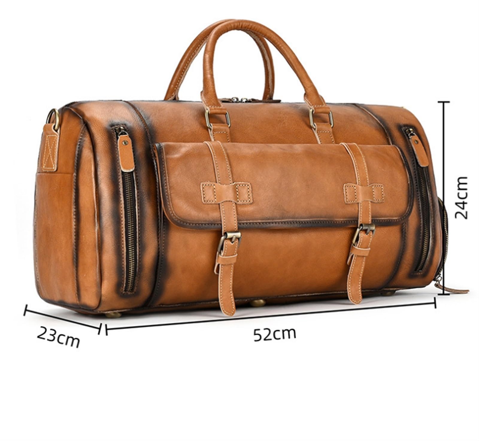 Bolsa Portatrajes Bolsa de Viaje El Petate De Cuero Hecho A Mano del Viaje 20inch, Avión Debajo del Asiento Lleva En Los Bolsos para Los Hombres Bolsa Portatrajes de Viaje Bolso Porta Trajes